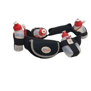 Fuel Belt 4 Bottles 8 oz Running & Hiking Size Medium Marathon Triathlon